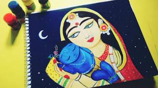 Janmashtami special/Krishna Painting Step by Step for Beginners