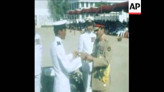 SYND 9 12 77 NAVAL PASSING OUT PARADE ATTENDED BY GENERAL ZIA-UL-HAQ