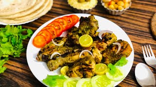 Green chilly alfaham chicken without oven-simple dinner recipe