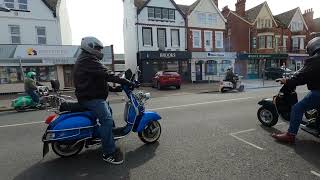 CLACTON SCOOTER COLLECTIVE @ the MODS & ROCKERS MEET, 18 4 '22 - Walton on the Naze, Essex - part 1