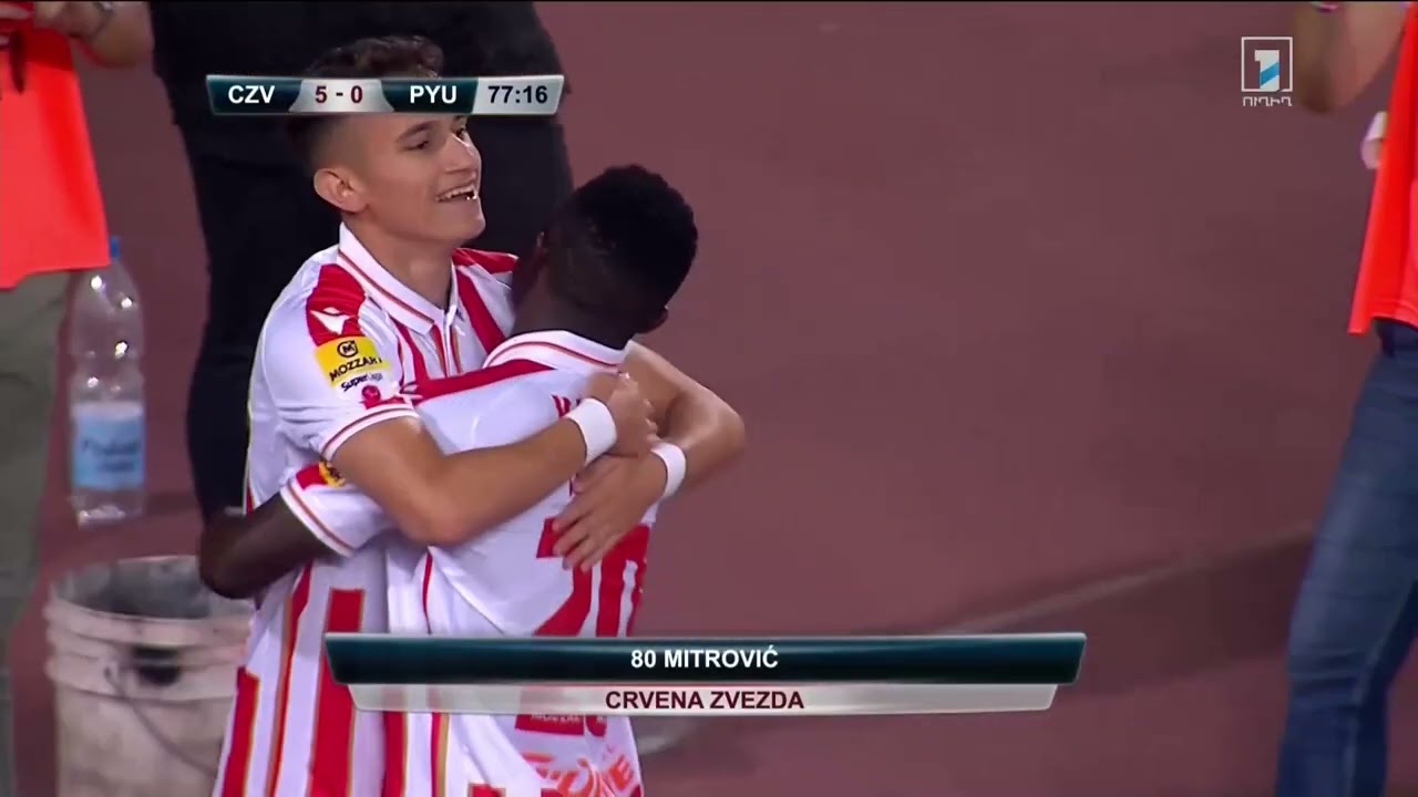 UEFA Champions League. S. Mitrovic Goal (Crvena Zvezda 5:0 Pyunik ...