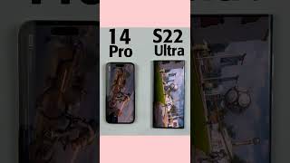 iPhone 14 pro vs samsung galaxy s22 ultra PUBG mobile test #shorts #trending #pubg