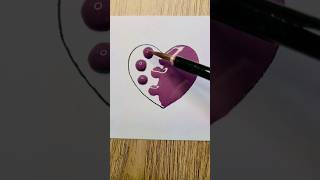 Purple Heart Painting Satisfying #shorts #art #painting