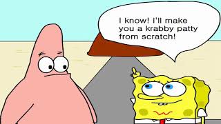 spongebob makes a krabby patty