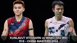 Kunlavut Vitidsarn vs Wang Tzu Wei | Badminton China Masters 2024