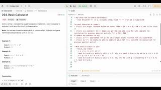 Basic Calculator - Leetcode 224 - Python
