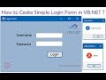 How to Create Simple Login Form in VB.NET Without Connecting to Database?