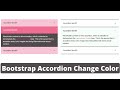 Bootstrap Accordion Color Change
