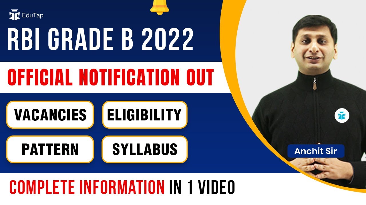 🔴 RBI Grade B 2022 Official Recruitment Notification | Vacancies ...