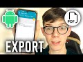 How To Export SMS Text Messages As PDF On Android - Full Guide