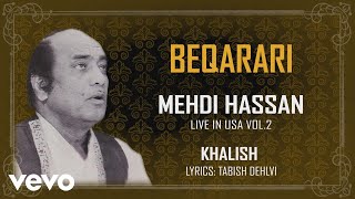 Beqarari - Khalish | Mehdi Hassan | Official Audio Song