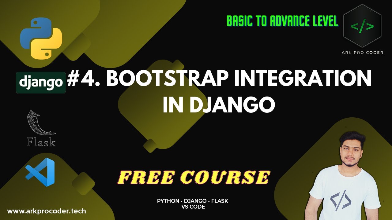 #4. BOOTSTRAP INTEGRATION IN DJANGO WEBSITE - YouTube