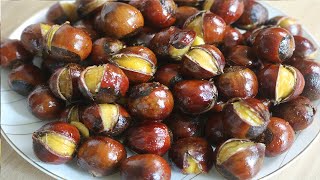 make grilled chestnut without oven, easy to make and delicious