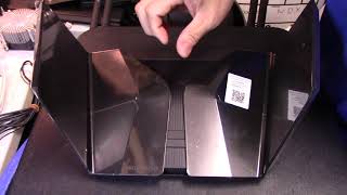 Night Hawk Tri Band AX12 12 Stream AX1100 (model RAX200) Wi Fi 6 Router unboxing and overview.