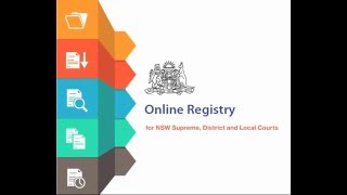 NSW Online Registry - How to register a Certificate of Judgment or Order (audio description)