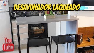 Tapa de MDF laqueada para desayunador! Proceso de Laqueado