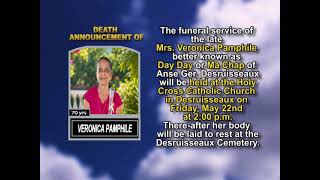 Veronica Pamphile ~ Short Obituary