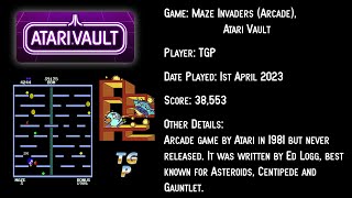 Maze Invaders - Atari Vault - Arcade Machine, 38,553 points.