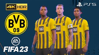 FIFA 23 on PS5 - BORUSSIA DORTMUND - PLAYER FACES AND RATINGS - 4K60FPS GAMEPLAY