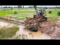 So Impressing New Start Process Bulldozer Pushing Dirt, Dump Truck Spreading Dirt On Fields