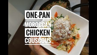 One-Pan Moroccan Chicken Couscous - HIGH Protein, Under 20 minutes.