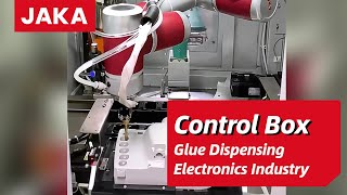 JAKA Cobot Dispensing Glue on Control Boxes