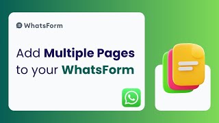 How to create a Multi-Page Form using WhatsForm | Increase Form Conversions | WhatsForm Tutorial