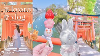 JAPAN VLOG ⛩: a day in kyoto, cherry blossoms, fushimi inari, miffy, arashiyama bamboo forest, mochi