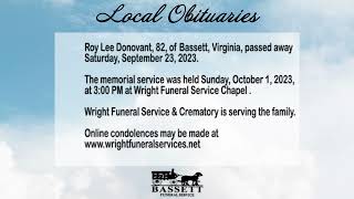 Obits For October 3 2023
