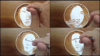 本日の暇カプチーノ、『GLAY』。 ラテアート Latteart