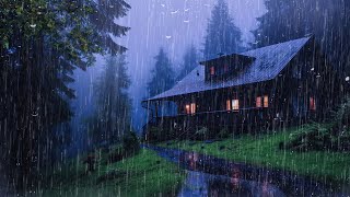 Gentle Night RAIN - Rain Sounds For Sleeping - Thunderstorm Sounds, Relax, STUDY, ASMR