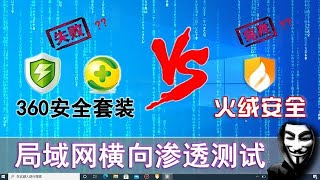 火绒安全PK360杀毒+360安全卫士，局域网横向渗透测试，谁会赢