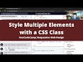 Style Multiple Elements with a CSS Class (Basic CSS) freeCodeCamp tutorial