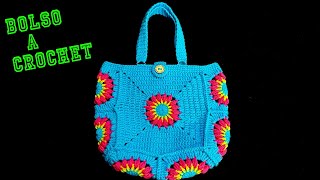 how to knit BAG step by step with granny square