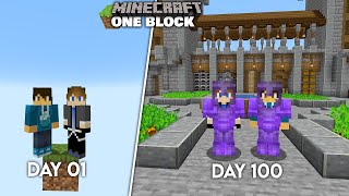 We Survived 100 Days On One Block In Minecraft (HINDI)