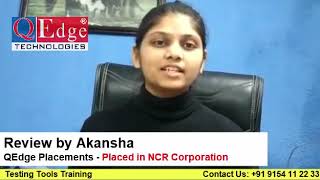 Manual Testing & Selenium Automation Training Review by Akansha | QEdge Hyderabad Ameerpet