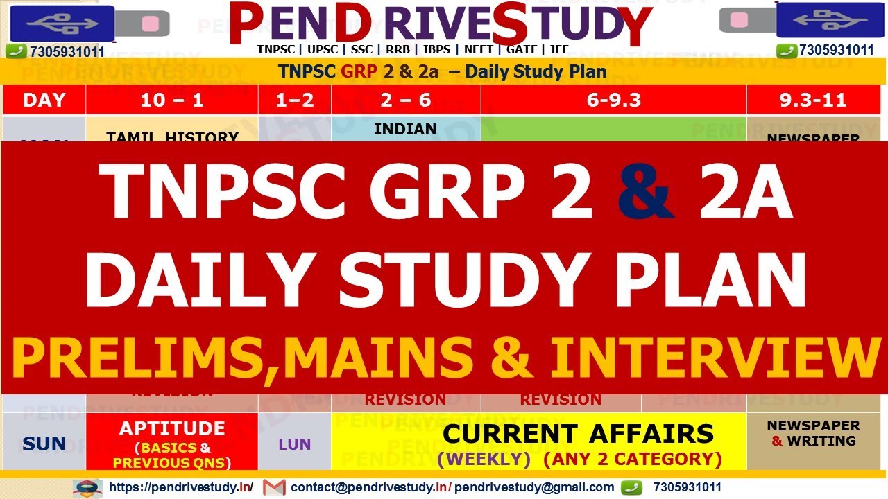 Tnpsc Group 2 Daily Study Plan | Tnpsc Study Plan | Tnpsc Group 2a ...