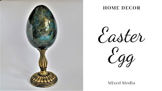 Easter egg with marbled texture