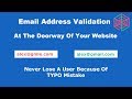 jQuery Tutorial - Email Validation, Check email address format