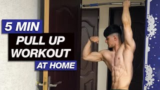 5 MIN PULL UP WORKOUT AT HOME FOR BACK AND BICEPS