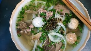 Delicious pho (Vietnamese beef noodle soup) in Da Nang, Viet Nam