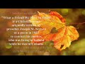 What A Friend we have in Jesus (Lyrics)