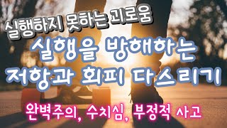 실행하지 못하는 괴로움! 실행을 방해하는 저항과 회피 다스리기 (완벽주의, 수치심 등) - 회피성 성격 극복ㅣ회피형 극복