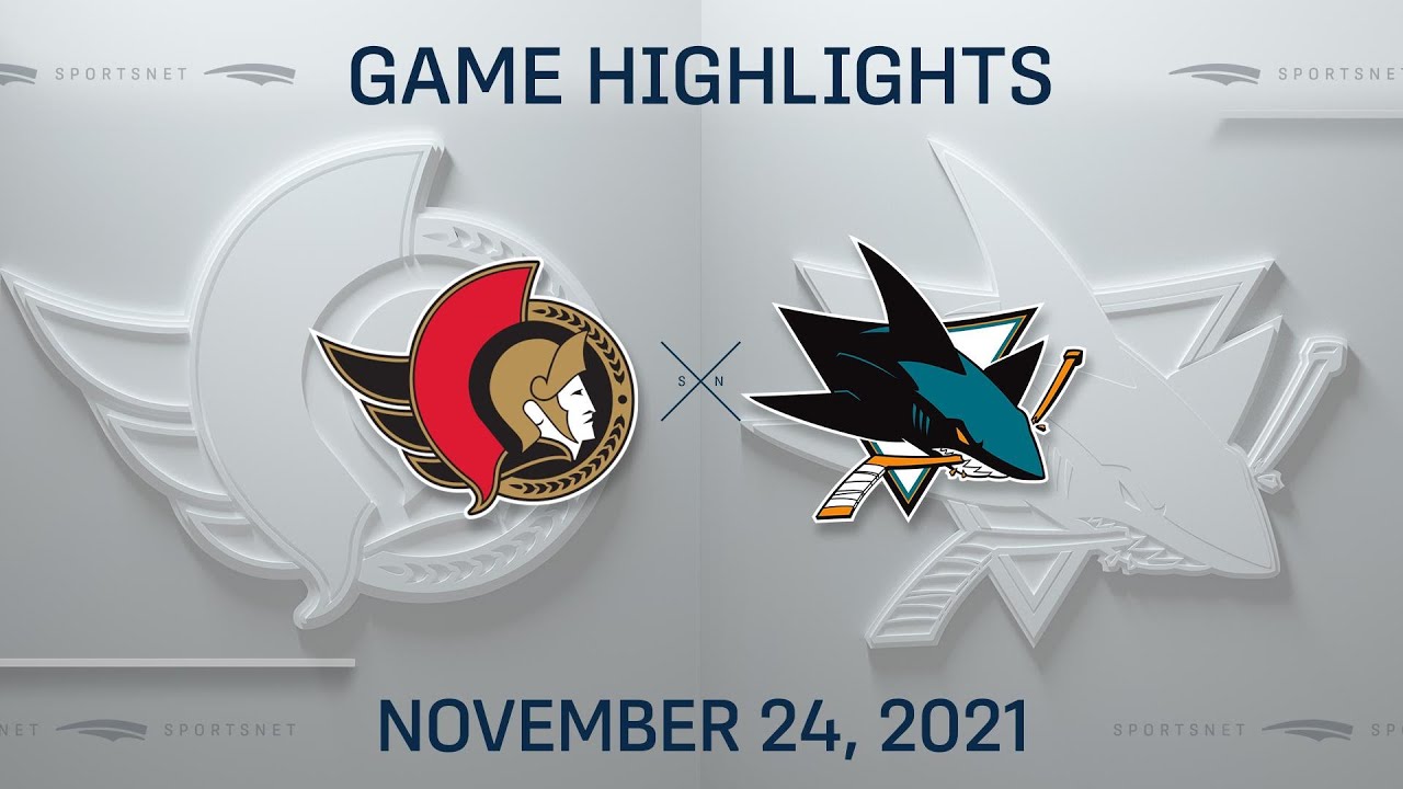 NHL Highlights | Senators Vs. Sharks - Nov. 24, 2021 - YouTube