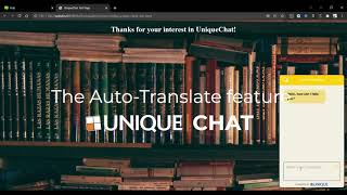 UniqueChat | Auto Translate Feature | Connect With Your Patrons