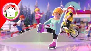 Playmobil Familie Hauser - Wintersporttag auf der Eisbahn mit Lena und Sigi