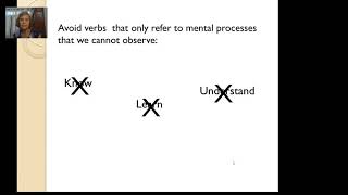 The Use of Performance and Learning Objectives