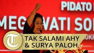Megawati Soekarnoputri Tak Salami AHY dan Surya paloh saat Pelantikan DPR