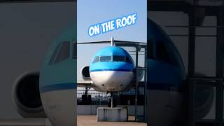 Fokker 100 on the ROOF of Schiphol airport terminal! 🇳🇱✈️