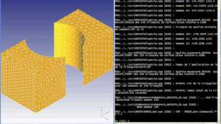 pythonOCC parametric modeling and meshing